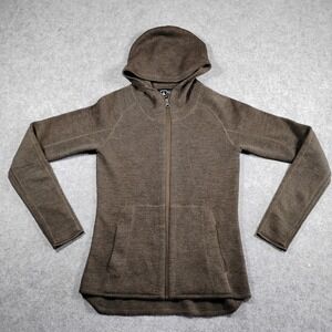 Triple Aught Design Merino Wool Full Zip Hoodie Brown Womens Small TAD Gear